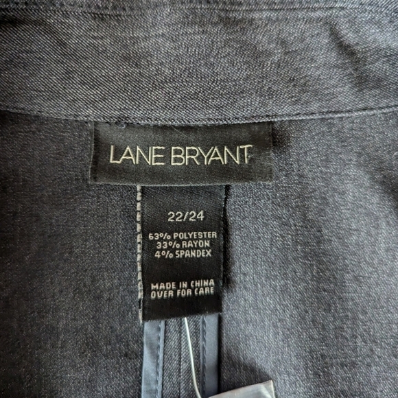 Lane Bryant charcoal gray long classic career plus size blazer New NWT sz 22/24 - Picture 9 of 13